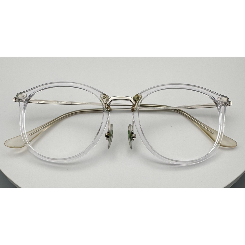 Ray Ban Eyeglass Frames RB 7140 2001 Clear 51-20-150 Retro Style No Case